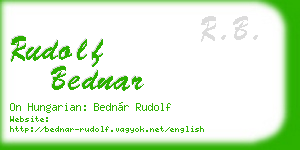 rudolf bednar business card