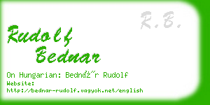 rudolf bednar business card